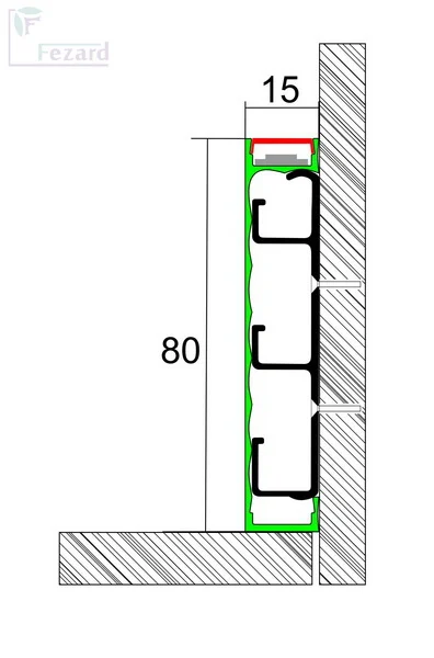 Алюминиевый плинтус Fezard Кабельный ALP-G80-LA Алюминий 80*15*2500 мм в Стерлитамаке