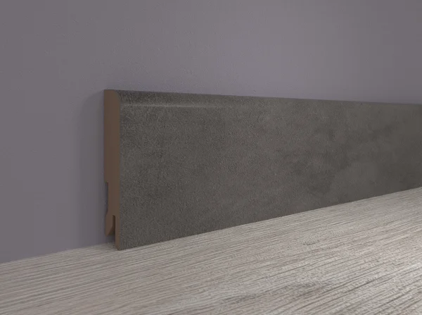 Плинтус MDF Bonkeel 24064 Бетон Лофт Графит (100х16х2400 мм) в Стерлитамаке