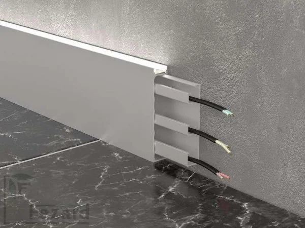 Алюминиевый плинтус Fezard Кабельный ALP-G80-LA Алюминий 80*15*2500 мм в Стерлитамаке