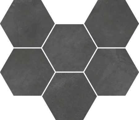 Керамогранит Italon Континуум Петрол Мозаика Гексагон (Натуральная 25х29) в Стерлитамаке