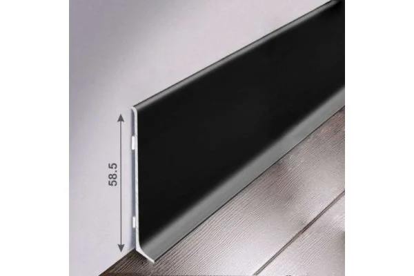 Алюминиевый плинтус Bonkeel ПЛ60 515л Черный (58,5х11,2х2500мм) в Стерлитамаке