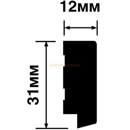 Финишный молдинг LF124B GR15K левый декорированный (31х12х2700мм) в Стерлитамаке