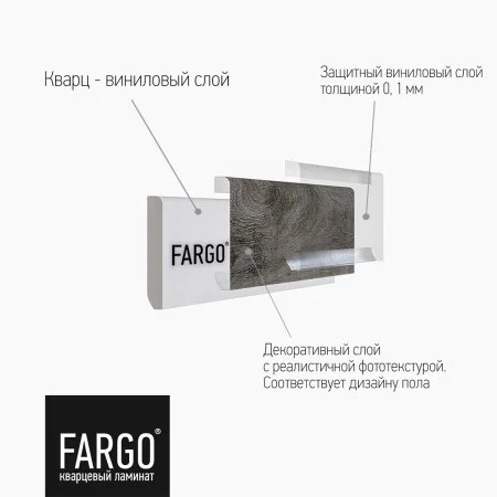Кварцевый плинтус Fargo 33-64W929 Дуб Сиена 80х11х2200 мм в Стерлитамаке
