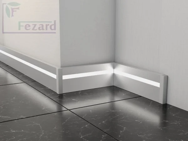 Алюминиевый плинтус Fezard Кабельный ALP-G80-LF Алюминий 80*15*2500 мм в Стерлитамаке