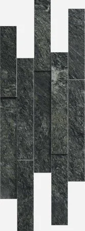 Керамогранит Italon Скайфолл Неро Брик 3D (Патинированная, 28х78) в Стерлитамаке