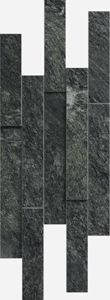 Керамогранит Italon Скайфолл Неро Брик 3D (Патинированная, 28х78) в Стерлитамаке