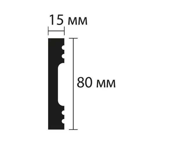 Плинтус NMC Wallstyl FD8 (80х15х2000 мм) в Стерлитамаке