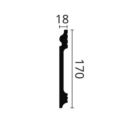 Плинтус NMC Wallstyl FL17 (170х18х2000 мм) в Стерлитамаке