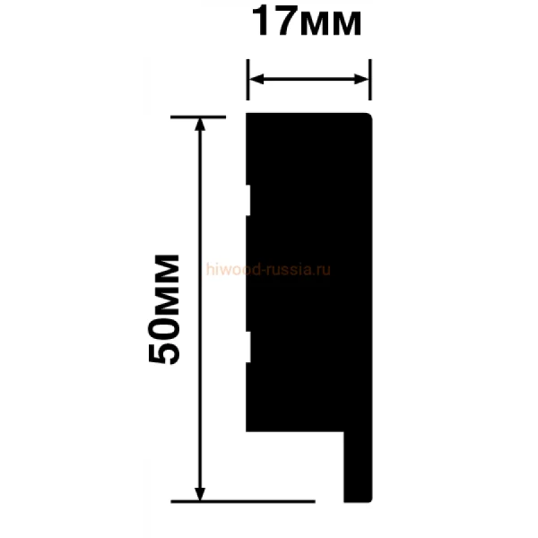 Финишный молдинг LF1 W50 (50х17х2700мм) в Стерлитамаке