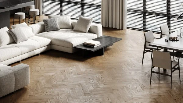 Паркетная доска Quartz Parquet Английская Ёлка Дуб Карельский 33-419 в Стерлитамаке