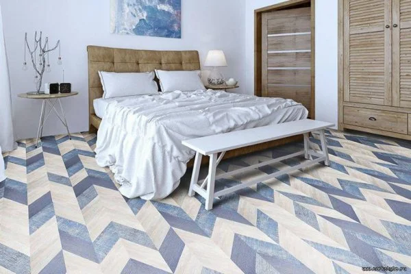 Пробковое покрытие CorkStyle Chevron Blue (1235*305*6 мм) HC в Стерлитамаке