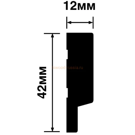 Финишный молдинг LF124A W50 правый декорированный (42х12х2700мм) в Стерлитамаке