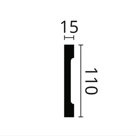 Плинтус NMC Wallstyl FD2S (110х15х2000 мм) в Стерлитамаке