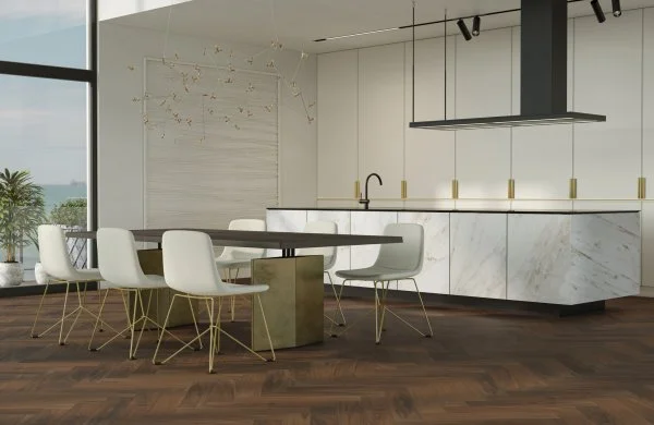 Паркетная доска Quartz Parquet Английская Ёлка Орех Американский 33-400-29 в Стерлитамаке