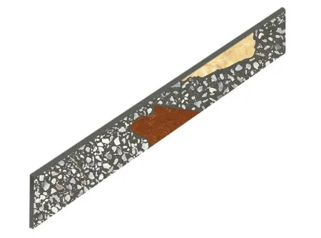 Керамогранит Coliseum Палладио Блэк Плинтус (Натуральный, 7,2х60) в Стерлитамаке