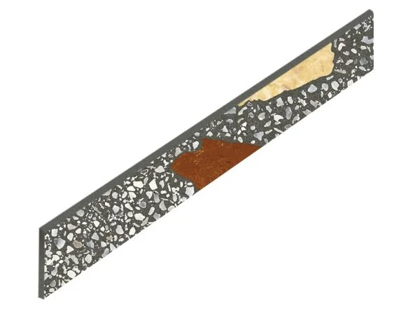 Керамогранит Coliseum Палладио Блэк Плинтус (Натуральный, 7,2х60) в Стерлитамаке