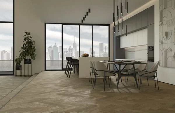 Паркетная доска Quartz Parquet Английская Ёлка Дуб Карельский 33-419 в Стерлитамаке