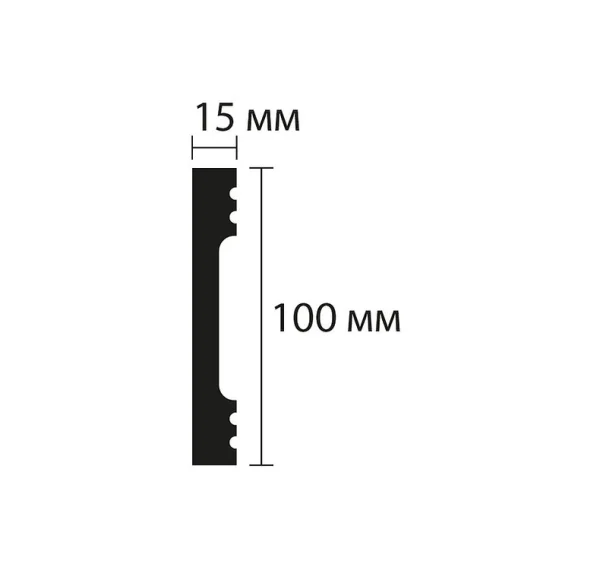 Плинтус NMC Wallstyl FD10 (100х15х2000 мм) в Стерлитамаке