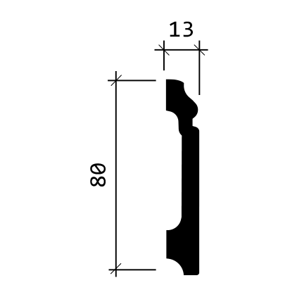 Плинтус Европласт 1.53.112 (80х13х2000 мм) в #REGION_NAME_DECLINE_PP#